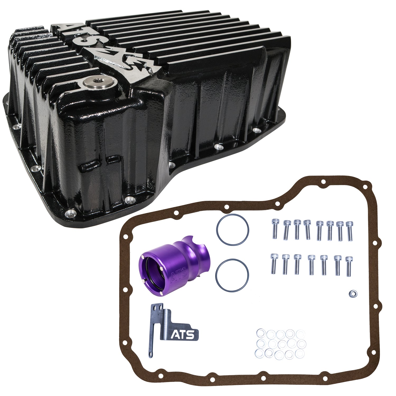 ATS 68Rfe Deep Transmission Pan Fits 2007.5+ 6.7L Cummins 301-900-2326